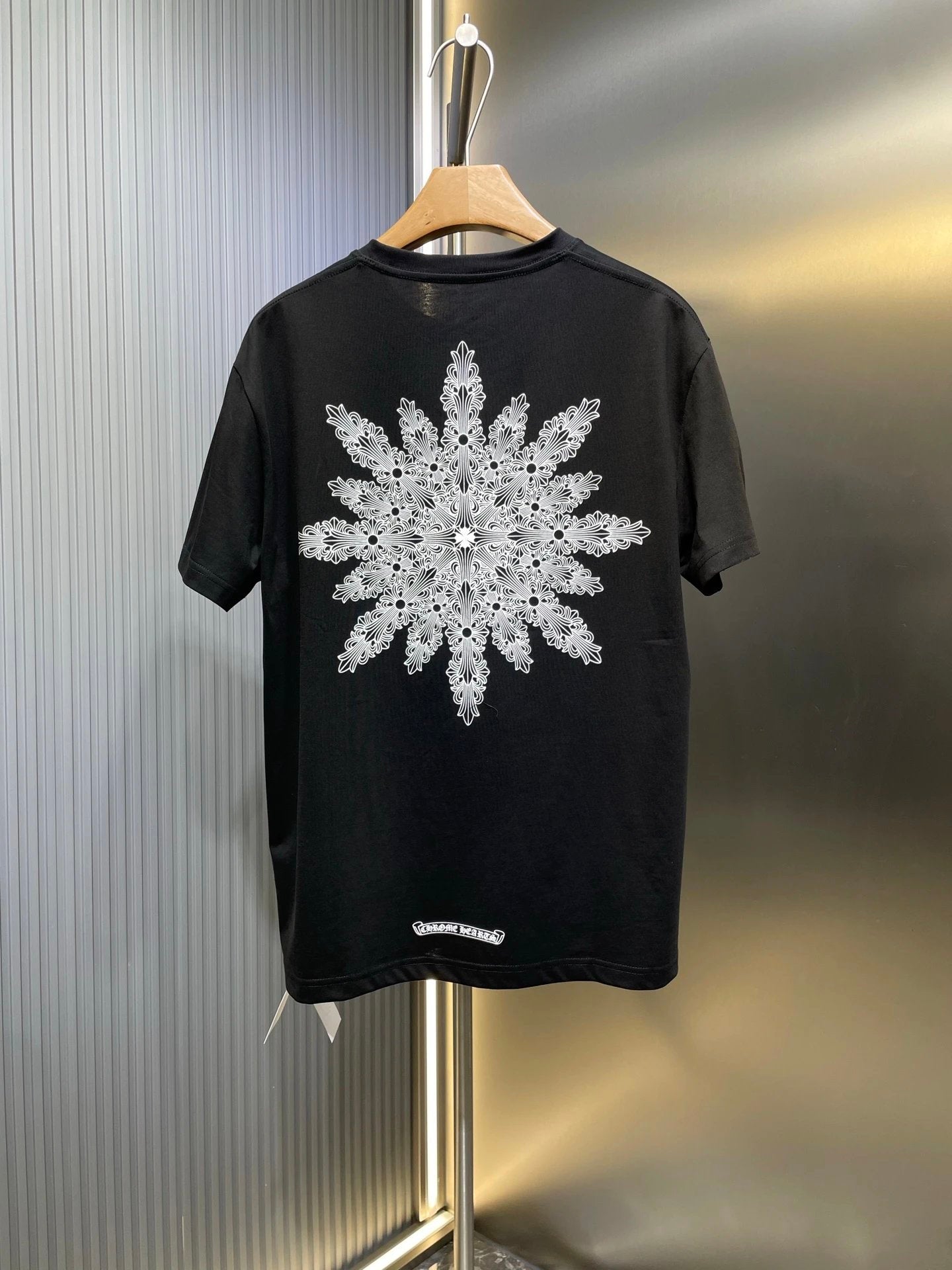 Chrome Hearts T-shirt Shadow Print logo round Neck Short Sleeve25ss New pure cotton T Unisex T-Shirt OS Loose Fit Base Shirt Top Half Sleeve T-Shirt