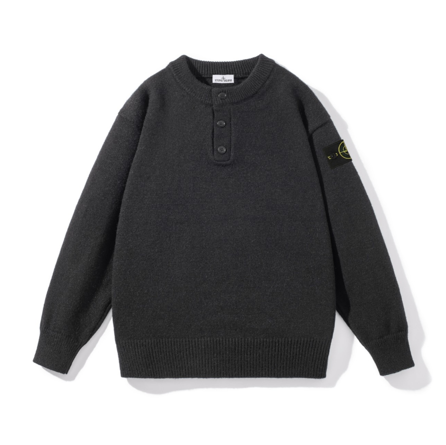 Stone Island Sweater Classic Badge Button Knitted Sweater-CY