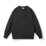 Stone Island Sweater Classic Badge Button Knitted Sweater-CY