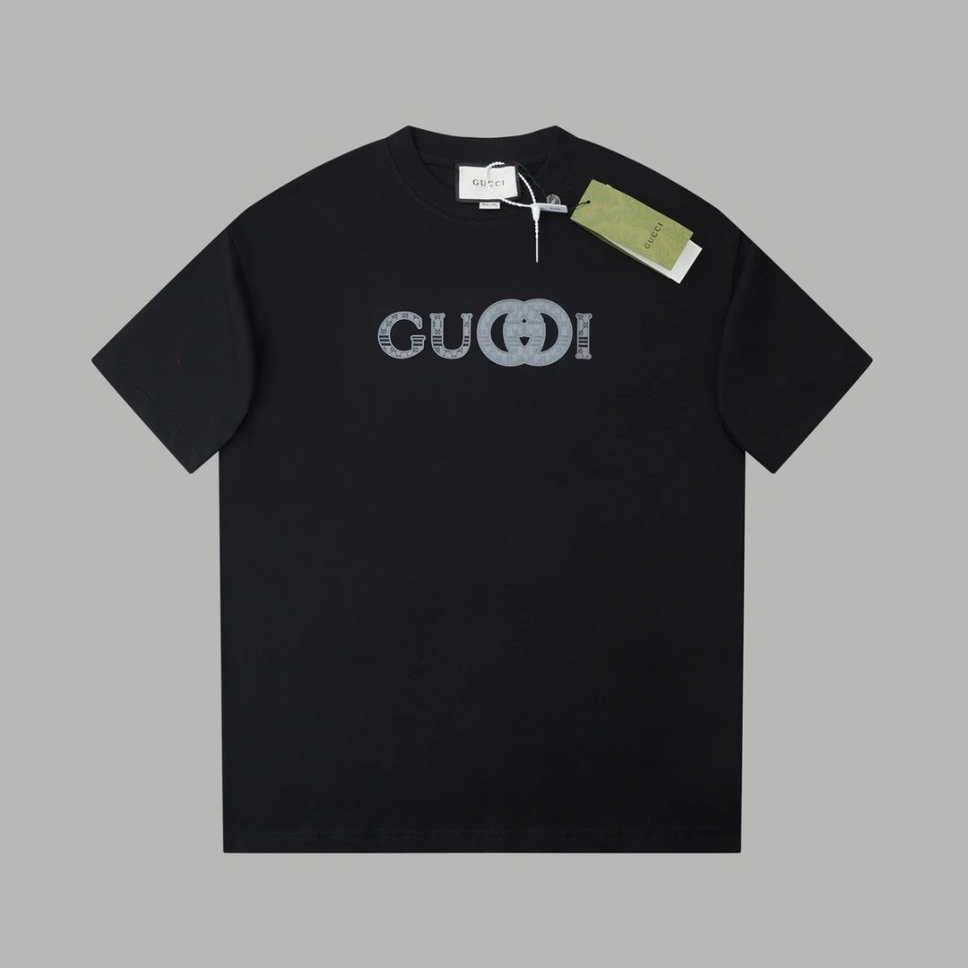 Gucci T-shirt Classic Pair G Towel Patches logo round Neck Short Sleeve25ss New pure cotton T Unisex T-Shirt OS Loose Fit Base Shirt Top Half Sleeve T-Shirt
