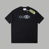 Gucci T-shirt Classic Pair G Towel Patches logo round Neck Short Sleeve25ss New pure cotton T Unisex T-Shirt OS Loose Fit Base Shirt Top Half Sleeve T-Shirt