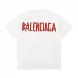 Balenciaga T-shirt Back adhesive letters logo round Neck Short Sleeve25ss New pure cotton T Unisex T-Shirt OS Loose Fit Base Shirt Top Half Sleeve T-Shirt