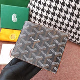 Goyard Bag Top version Tax-Free Classic Short Folding Wallet Men's Wallet Short Wallet Men's and Women's Same Coin Purse Card Holder