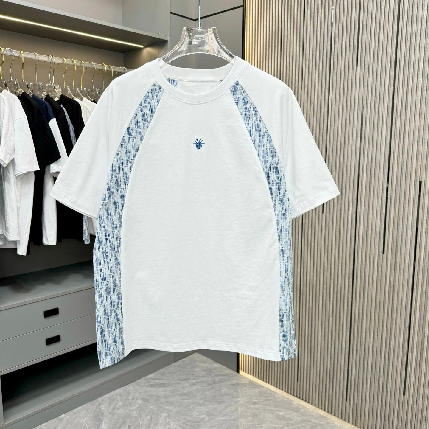 Dior T-shirt Chest Brand Fabric with Embroidery logo round Neck Short Sleeve25ss New Pure Cotton Unisex Style T T-shirt OS Loose Fit Base Shirt Half Sleeve T-Shirt Top Half Sleeve