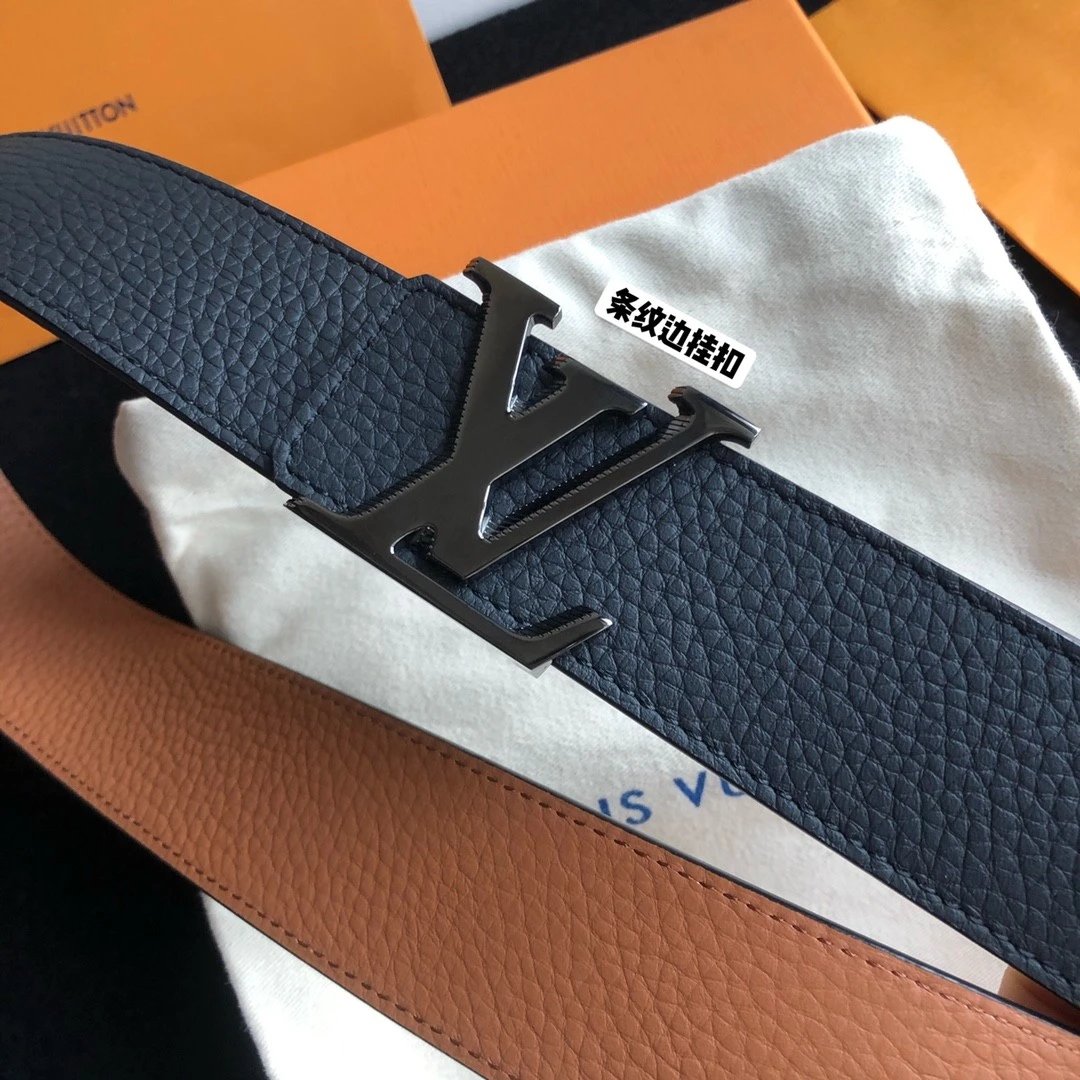 Louis Vuitton LV Belt Top version 【Counter Quality】The Most New Belt4.0cm Men's Belt Metal Buckle Men's Leather Belt with Classic Chessboard Plaid Belt with Genuine Goods Packaging in and out of the Counter No Problem Versatile Casual Fashion Formal Wear