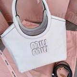 Miu Miu Bag Top version New Isidan Limited Tote Bag Imported Calfskin Small Size Handbag Shopping Bag SF Free Shipping5BG288