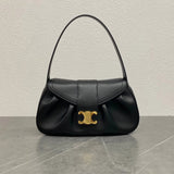 Celine women's bag Top version 【Super Original Leather Cabinet Version】24SS New Polly Handbag Arc De Triomphe Underarm Bag Handbag Shoulder Underarm Bag Cowhide Leather Women's Bag115633