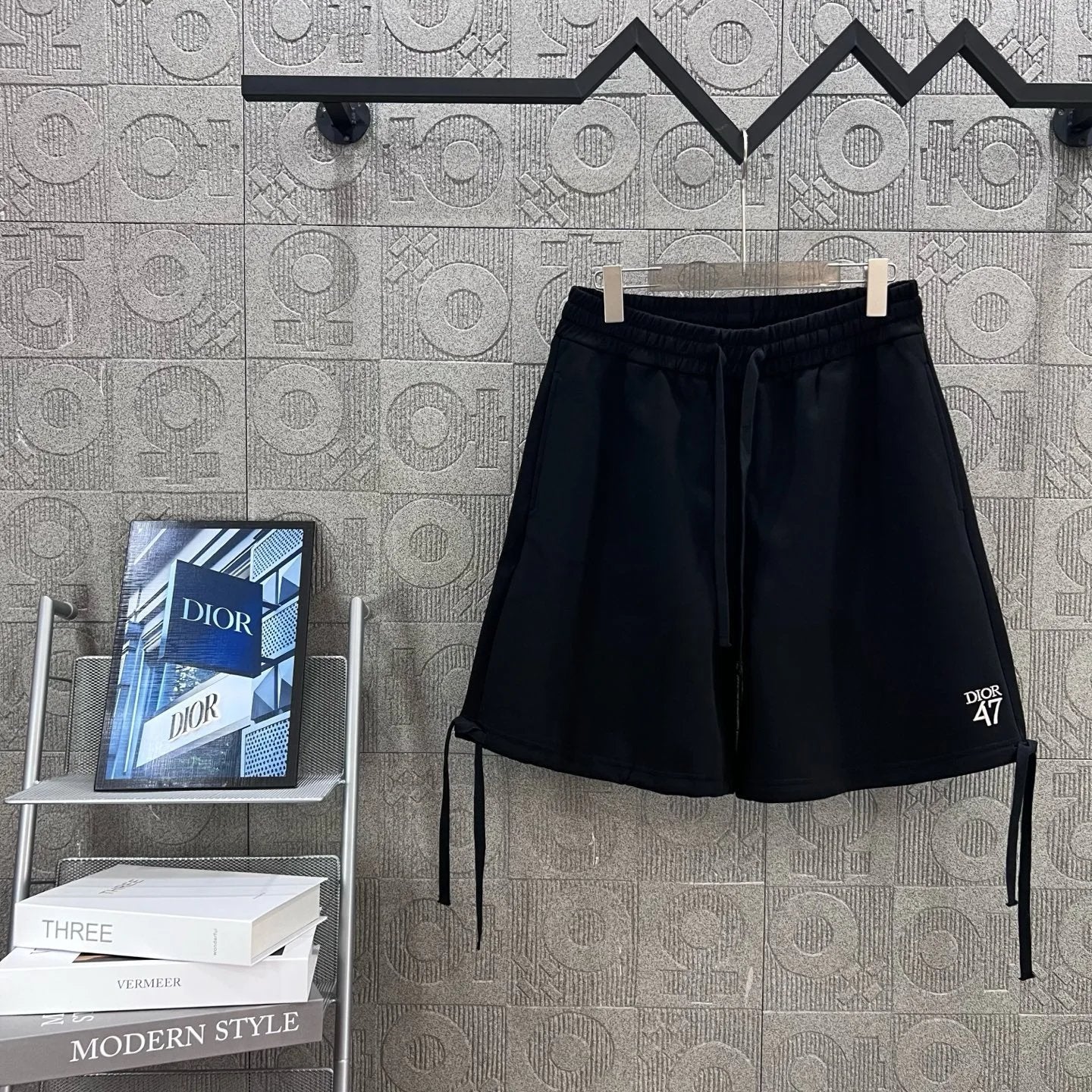 Dior shorts Previous version47Letter Embroidery logo Five-point Shorts25ss New Drawstring Casual Summer Pants American Style5Two-in-One Casual Sweatpants for Men and Women, Pure Cotton Joggers