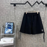 Dior shorts Previous version47Letter Embroidery logo Five-point Shorts25ss New Drawstring Casual Summer Pants American Style5Two-in-One Casual Sweatpants for Men and Women, Pure Cotton Joggers