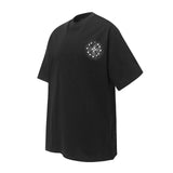 Chrome Hearts T-shirt Back Full of Stars Sanskrit Text Rhinestone logo round Neck Short Sleeve25ss New Pure Cotton Unisex Style T Casual T-Shirt Base Layer Shirt OS Loose Fit Half Sleeve Top Plus Size