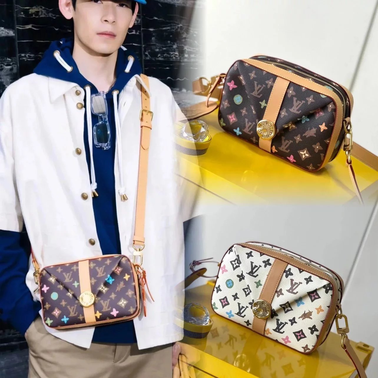 Louis Vuitton LV Men's Bag Top version 【Super Quality Original Factory】24New Tyler Joint Camera Bag Shoulder Messenger Bag Men's and Women's Bags New Messenger Bag M24820