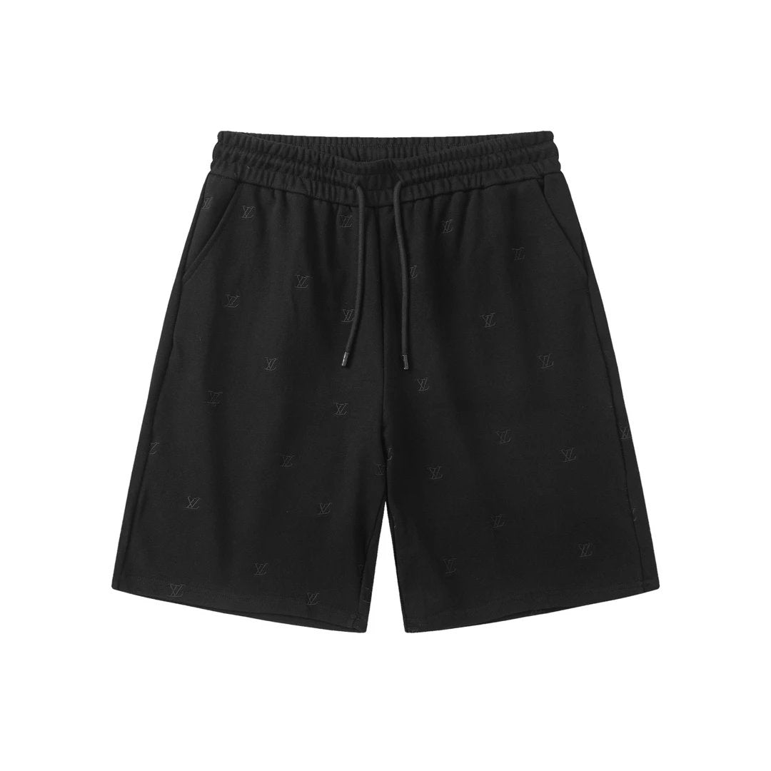 Louis Vuitton LV Shorts Full-body High-density Embroidery Small logo Five-point Shorts25ss New Drawstring American Style Casual Summer Pants5Two-in-One Casual Sweatpants for Men and Women, Pure Cotton Joggers