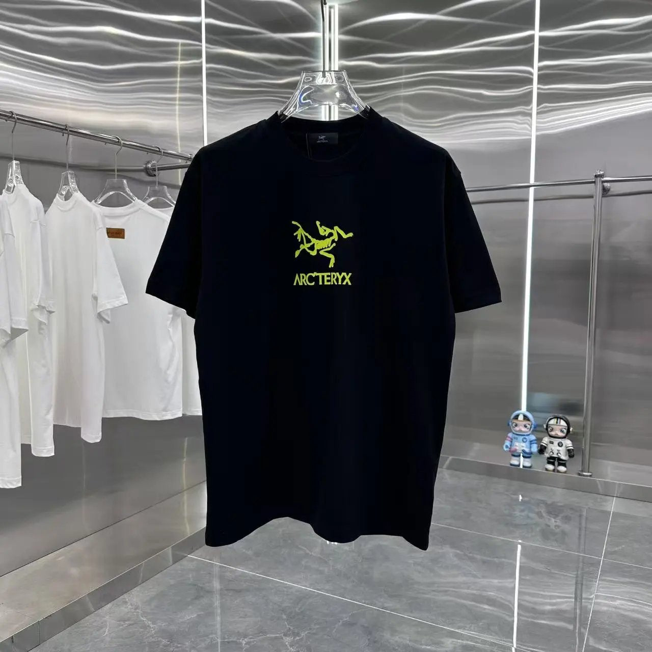 Arc'teryx T-shirt Chest Bird Letter Print logo round Neck Short Sleeve25ss New pure cotton T Unisex T-Shirt OS Drop Shoulder Loose Fit Base Shirt Top T-Shirt Short Sleeve