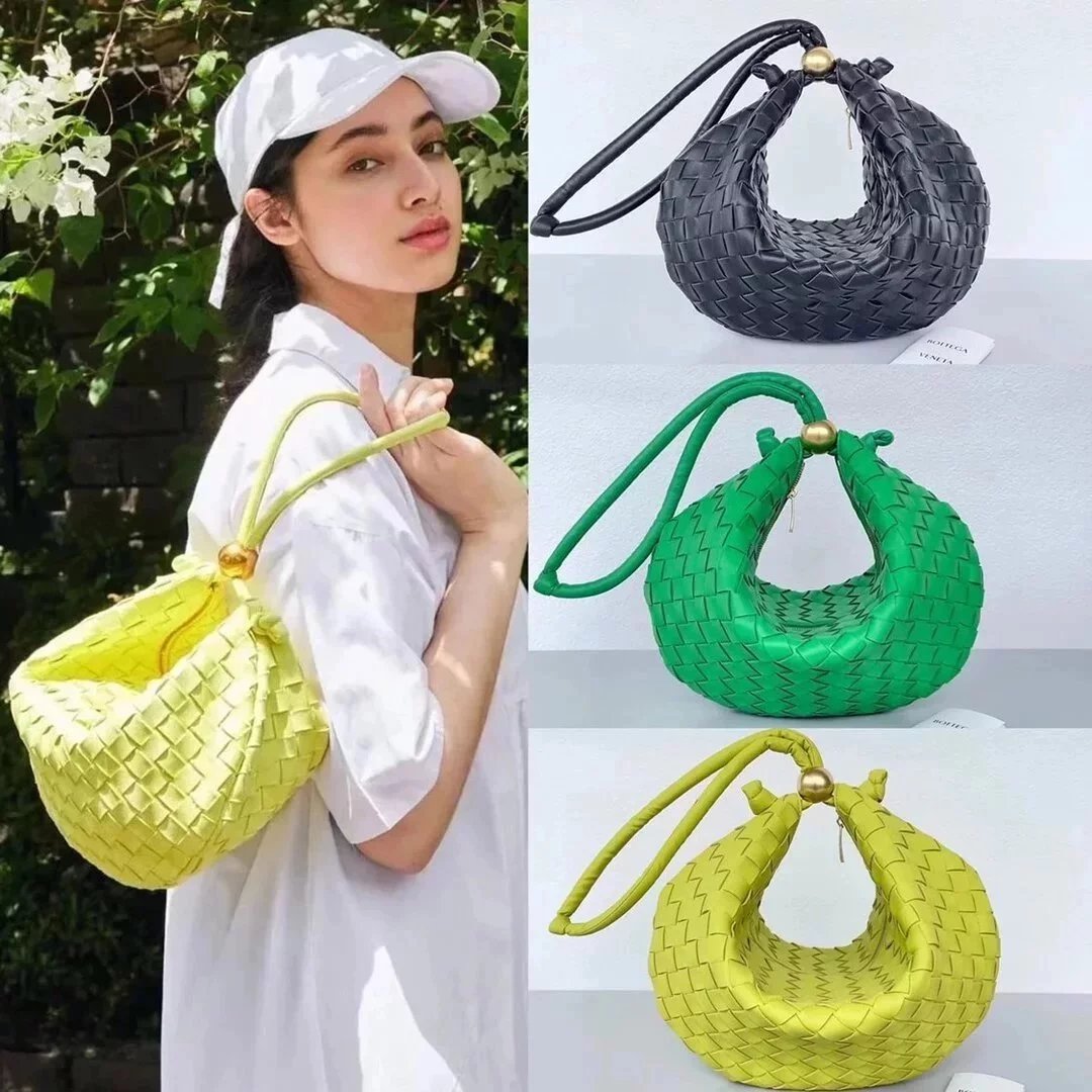 Bottega Veneta Women's Bag Top version 【Version Original Leather】Free Counter Packaging2022New TurnBagBottegaVeneta Golden ball jodie Underarm bag hobo Bag Ingot Bag Golden Balls Adjustable Buckle Brand New Woven Bag Women's Bag Golden Balls Bag Metal Bea