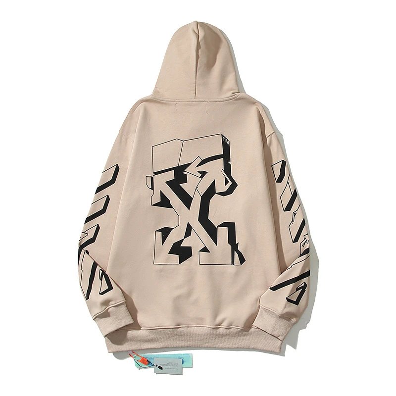 OFF-White Hoodie Cotton Terry Pullover Hoodie Loose Sweater-CY