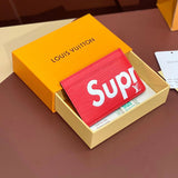 Louis Vuitton LV Wallets/Clutches Top version 【Original Leather】Men's and Women's Wallet Full Series M67541M67542M67543M67544M67548supreme Series Water Ripple Leather Silk Screen Wallet Card Holder the Suit Wallet Long Wallet Handbag