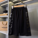 Burberry Shorts Brand Logo Graffiti Print logo Five-point Shorts25ss New Drawstring Casual Summer Pants American Style5Two-in-One Casual Sweatpants for Men and Women, Pure Cotton Joggers
