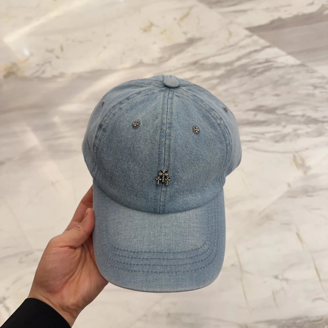 Chrome Hearts Hat Gold Label logo Baseball Cap Sunshade Sun Protection Duckbill Cap Slimming Face Curved Brim Versatile Large Head Circumference Sports Hat Unisex Couple Style