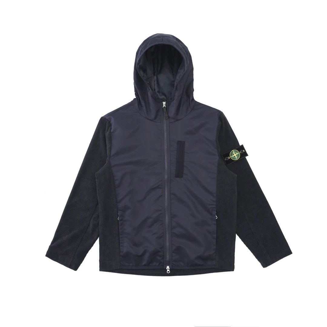 Stone Island Jackets Coats Knitted Stitching Heavy-Duty Jacket for Men and Women Couple Hooded Outdoor Jacket Coat Tide