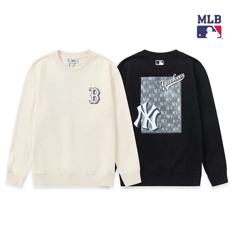 MLB Hoodie Top Version Counter Same Style Crew Neck Pullover Sweatshirt Top Men and Women Same Style Casual