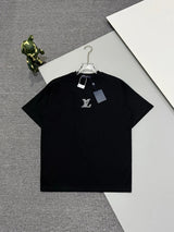 Louis Vuitton LV T-shirt Back Patch Embroidery logo round Neck Short Sleeve25ss New Pure Cotton Unisex Style T T-shirt OS Loose Fit Base Shirt Half Sleeve T-Shirt Top Half Sleeve