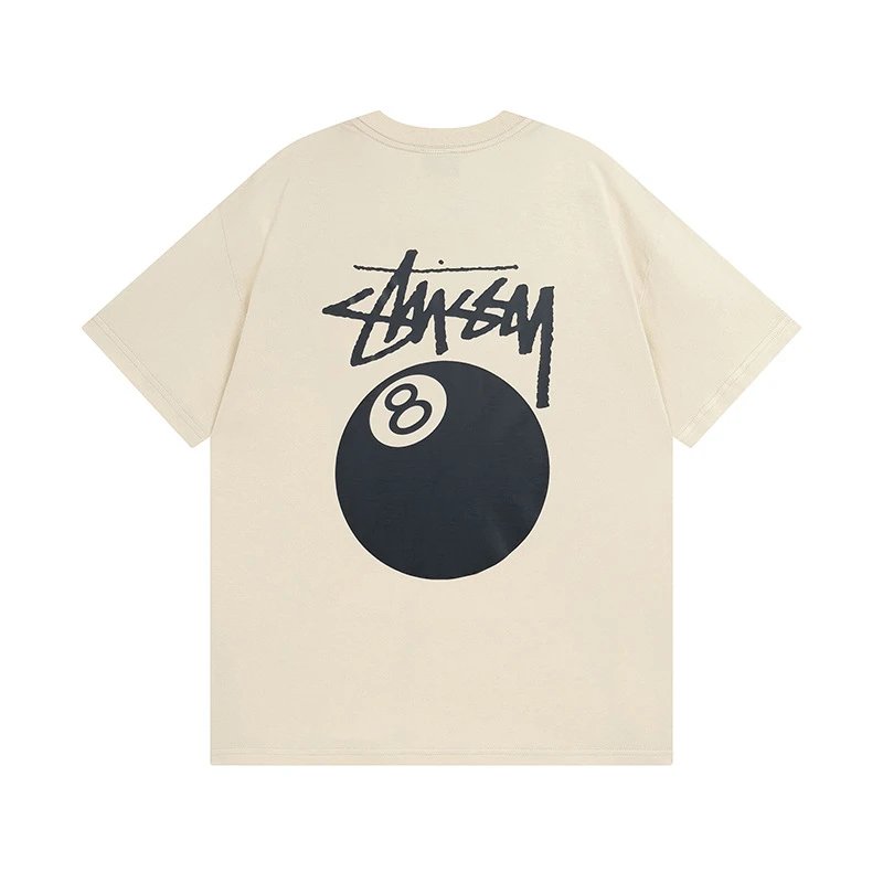 Stussy T-shirt Short Sleeve T T-shirt Flower Crown Love Casual Loose American Couple Wear-CY