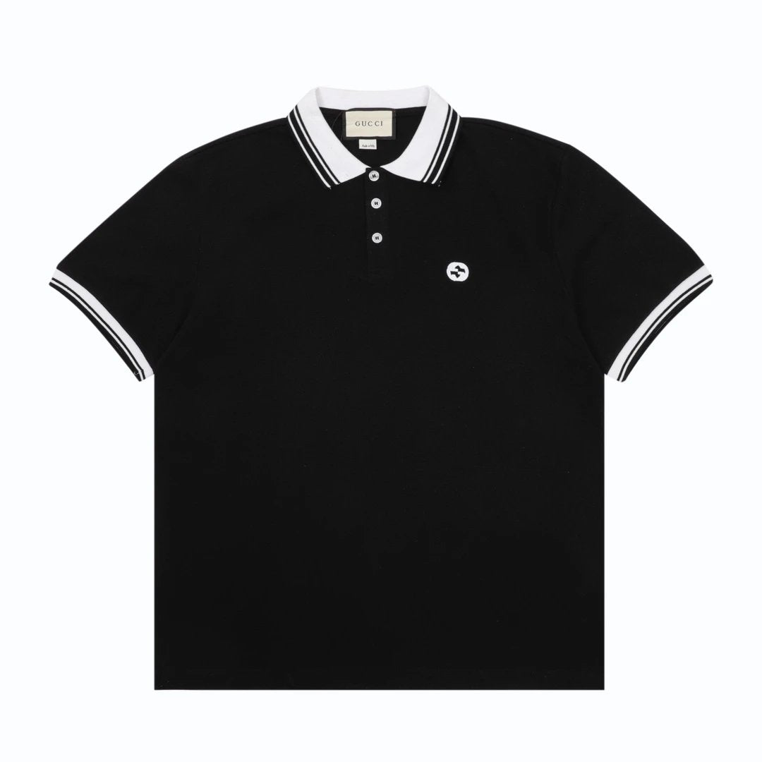 Gucci T-shirt Double-breasted G Letters logo Embroidery POLO Shirt Lapel Short Sleeve25ss New Unisex Summer Short Sleeve OS Loose T Business Half Sleeve Shirt Plus Size T-Shirt