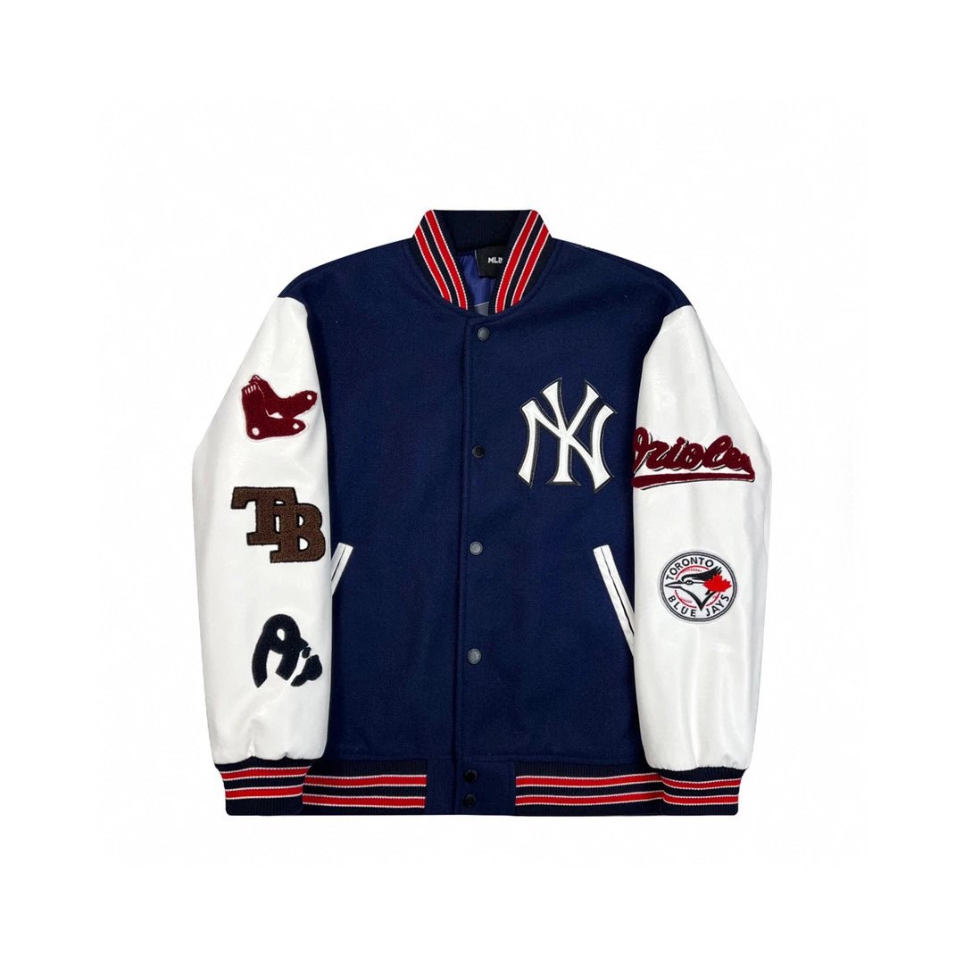 MLB Jackets Top Version Jacket Men's and Women's New Fashion Yankees Baseball Uniform Casual Loose Couple Jacket