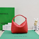 Bottega Veneta Women's Bag Top version 【Super Original Leather】New Wallace Lunch Box Bag Shoulder and Back Lunch Bag Woven hobo Underarm Bag Woven Bag Women's Bag Handbag hobo Bag