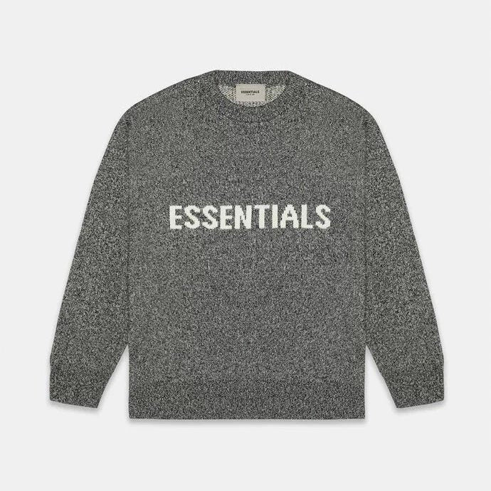 ESSENTIALS Sweater Top Version Double Line Loose-Fitting Long Sleeve Sweater Men's Knitted Shirt Idle Style Autumn and Winter