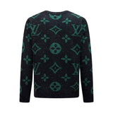 Louis Vuitton LV Sweater Round Neck Pullover logo Full Body Jacquard Long Sleeve Sweater Unisex