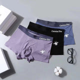 Dior Underwear New Breathable Traceless Antibacterial Solid Color3Strip Pack Boxer Briefs