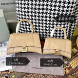 Balenciaga Bag Top version 【Level Surrogate Shopping】Hourglass Bag ahourglass Hourglass Bag Crocodile Leather Litchi Grain Cowhide XS No. S Women's Crossbody Bag
