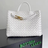 Bottega Veneta Women's Bag Top version 【Level Surrogate Shopping】Home New andiamo Handbag Woven Bag Horoscope Buckle Briefcase Large45cm Shopping Bag Tote Bag tote Bag Handbag Shoulder Crossbody Bag24New Women's Bag New Color Idle Style Square Pocket Bag