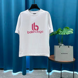 Balenciaga T-shirt Colorful Chest logo Letter Embroidered Crew Neck Short Sleeve25ss New Pure Cotton Unisex Style T T-shirt Base Shirt Tee Shirt OS Loose design