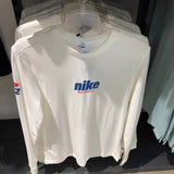 Nike Thin Men and Women Sun Protection Long Sleeve Autumn Crew Neck Pullover Cotton T Shirt Bottoming Shirt HQ1569