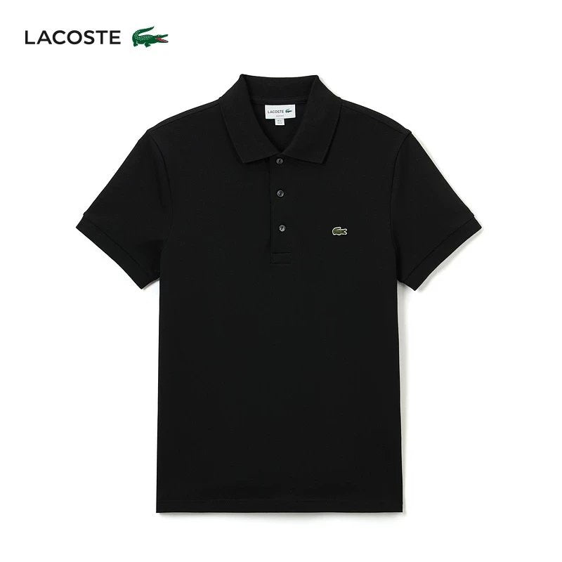 Lacoste T-shirtTop Version Classic Short Sleeve Slim Men's Solid Color POLO Shirt T Fashionable T-shirt