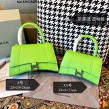 Balenciaga Bag Top version 【Level Surrogate Shopping】Hourglass Bag ahourglass Hourglass Bag Crocodile Leather Litchi Grain Cowhide XS No. S Women's Crossbody Bag