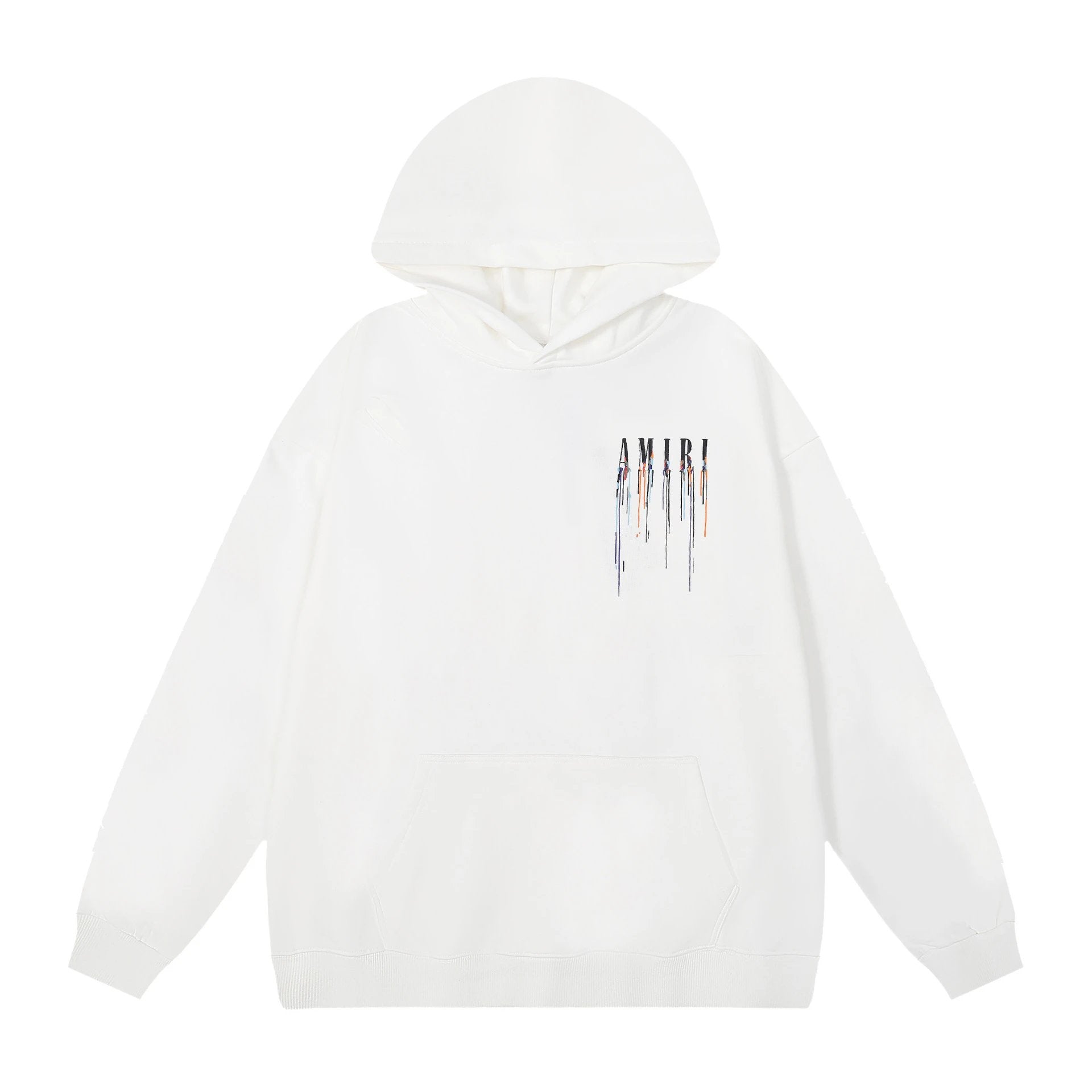 Amiri Hoodie 2024Autumn and Winter New Hand-Painted Paint-Splashing Style Graffiti Flow Paint Letters logo Printed Hoodie Same Style for Men and Women