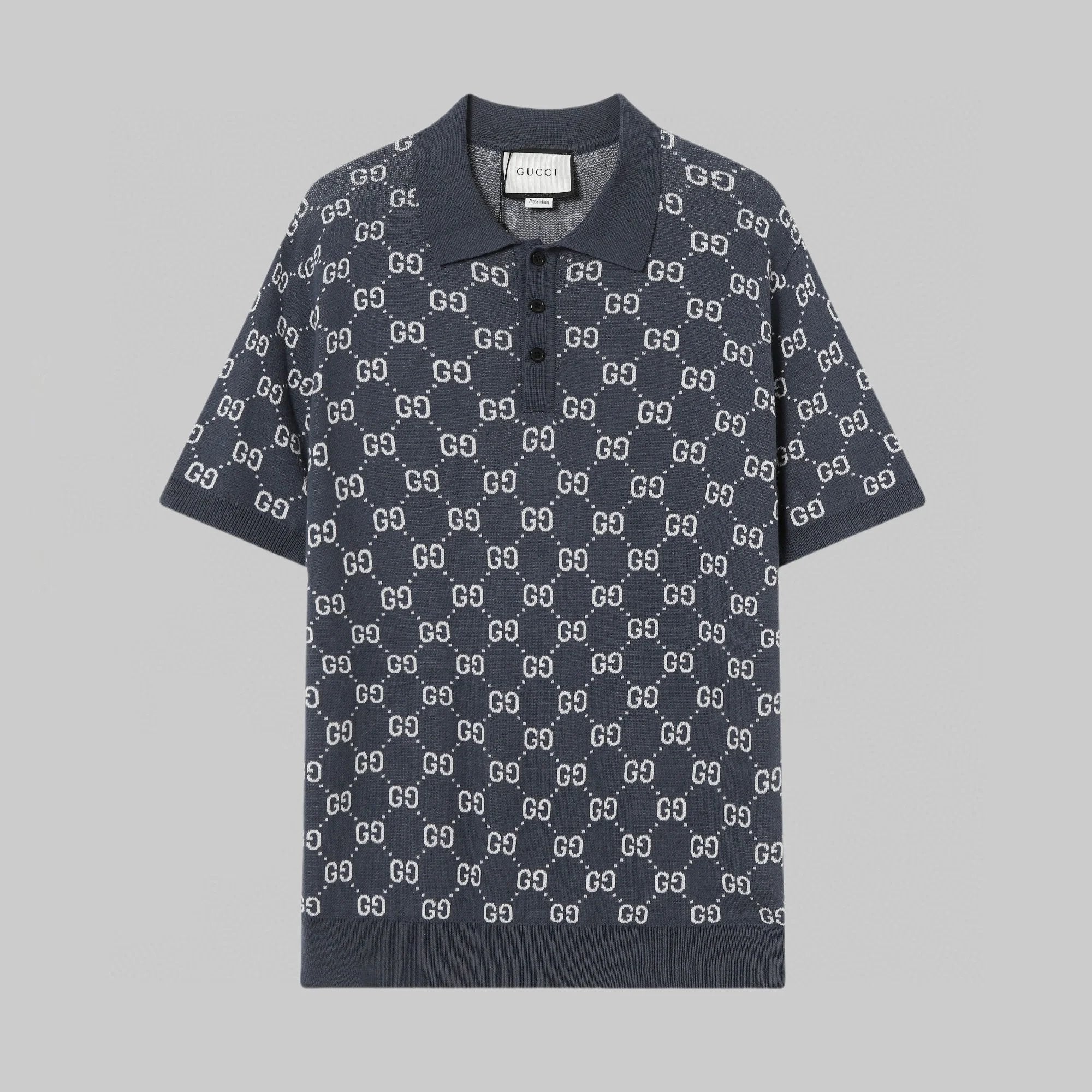 Gucci T-shirt over Printed Letters logo Jacquard POLO Shirt Lapel Short Sleeve25ss New Unisex Summer Short Sleeve OS Loose T Business Half Sleeve Shirt Plus Size T-Shirt