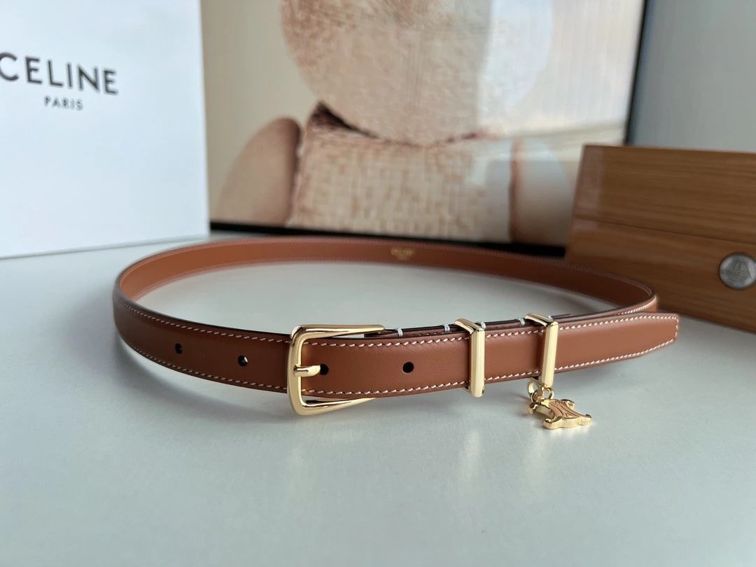 Celine Belt Top version Goods Belt Belt Female Arc De Triomphe Belt Arc De Triomphe Belt Black Retro Hair Style Belt Bright Gold Head Belt Belt Double-Sided Belt Women's Belt Women's Belt Belt Women's Belt1.8Belt Women's Belt Belt