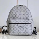 Louis Vuitton LV Backpack Top version 【Level】Original Black Presbyopic Discovery Embossed Backpack Travel Bag M46553Black M46557Gray Men's Backpack Hiking Backpack New Backpack