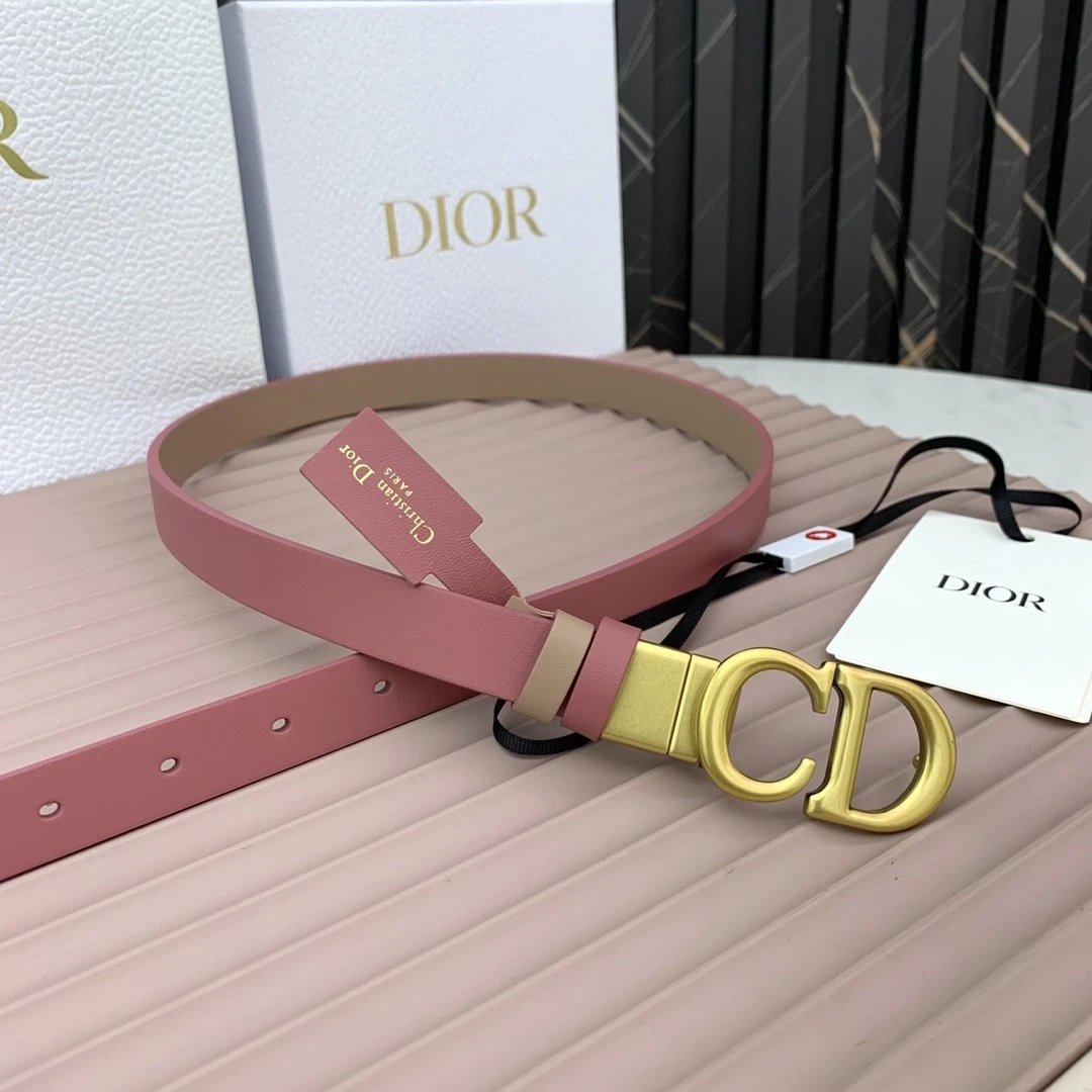 Dior Belt Top version Original Order Belt Genuine Cattlehide Leather Surface Belt Women's Belt Double-Sided Head Layer Cowhide Universal Business Women's Belt Women's Business Casual Belt Belt Women's High-End Belt2.0cm