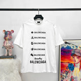 Balenciaga T-shirt Collaboration Payment Letter Print logo round Neck Short Sleeve25ss New Pure Cotton Unisex Style T T-shirt OS Loose Fit Base Shirt Top Half Sleeve T-Shirt