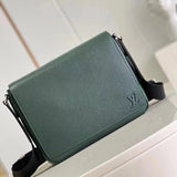 Louis Vuitton LV Men's Bag Top version M41719Green N46345Cross Pattern Avenue Shoulder Bag Chest Bag Backpack Men's Bag M30861Green Gray District Small Size Messenger Bag Crossbody Bag