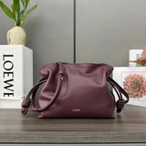 LOEWE Women's Bag Top version 【Top Version Original Leather】New Gilding logoFlamenco Lucky Bag Bag with Long Shoulder Strap Mini Napa Cow Leather Flamenco Clutch Drawstring Bucket Bag Loew New Lucky Bag Tote Bag Shoulder Bag Messenger Bag