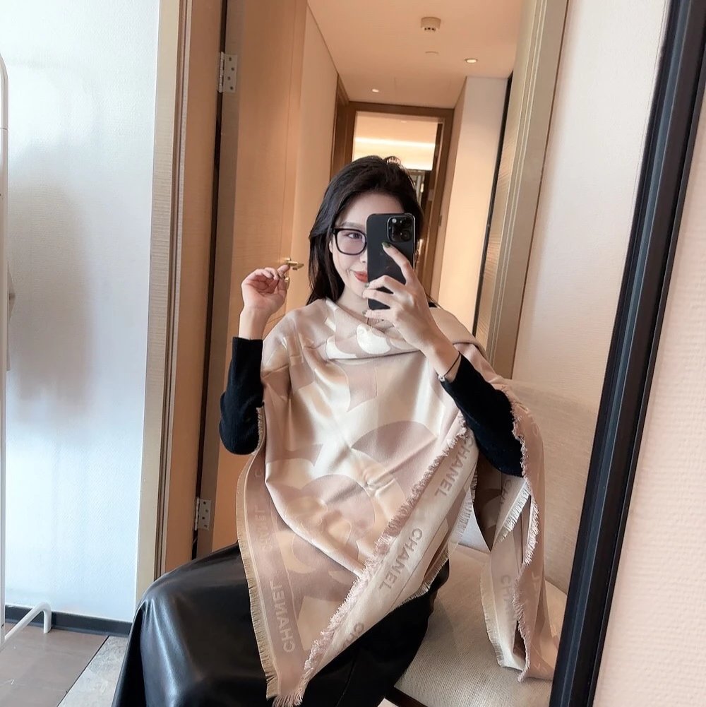 Chanel Scarf New Scarf【Camellia】Very Good Quality