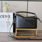 LOEWE Women's Bag Top version 【Level Surrogate Shopping】puzzle Geometric Bag Women's Bag mini18cm Mini Geometric Bag Crossbody Bag Small Size24cm Medium29cm Splicing Box Bag loewe Classic Geometric Crossbody Bag