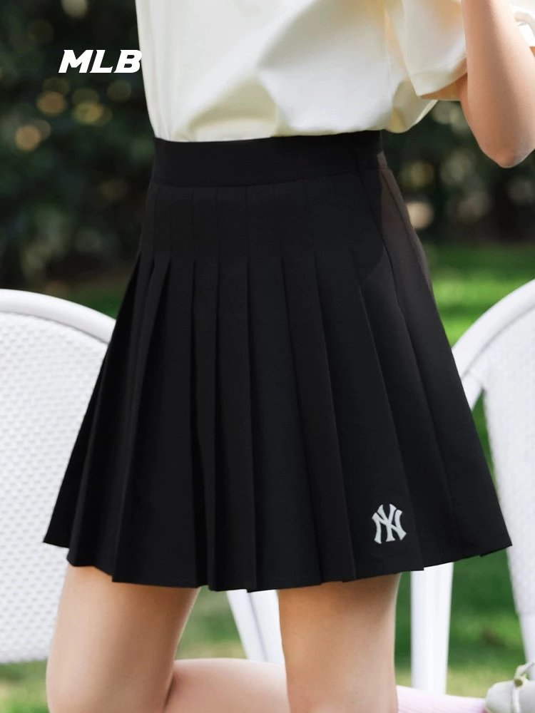 MLB Shorts Top Version Women's Embroidery logo Preppy Style Culottes High Waist Pleated Skirt24Summer New