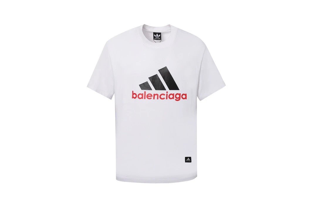 Balenciaga T-shirt Classic Style for the Chest logo Round neck short-sleeve pure cotton T Unisex T-Shirt OS Loose Fit Base Shirt Summer New Casual Simple T-Shirt